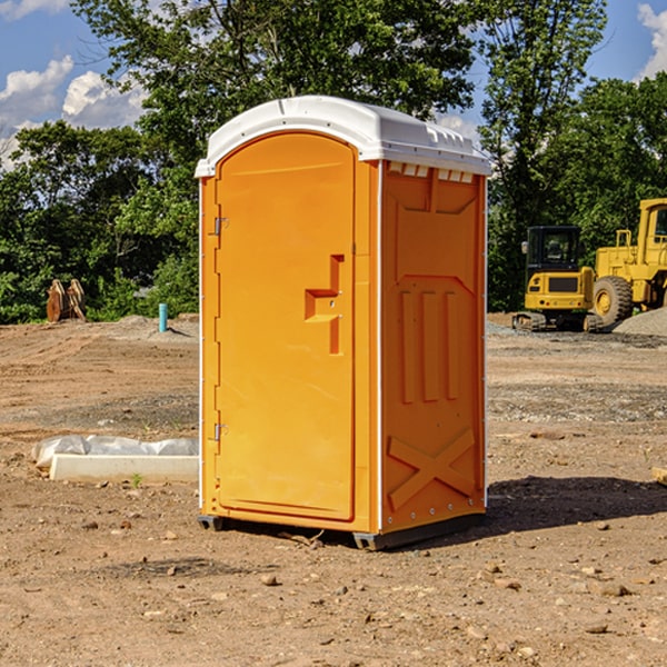 can i customize the exterior of the porta potties with my event logo or branding in Maplewood WI